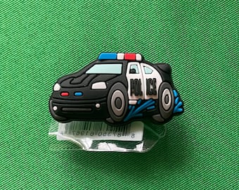 Police car shoe charm