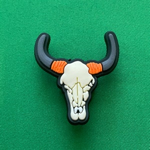 Cow skull shoe charm