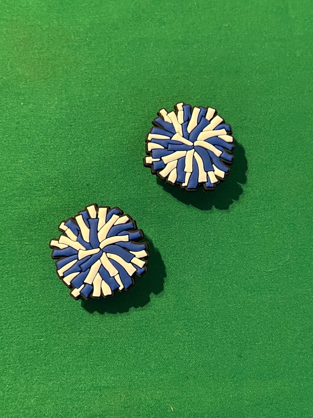 Blue Cheer Cheerleading Pom Pom Shoe Charm Set Etsy