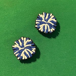 Blue Cheer Cheerleading Pom Pom Shoe Charm Set