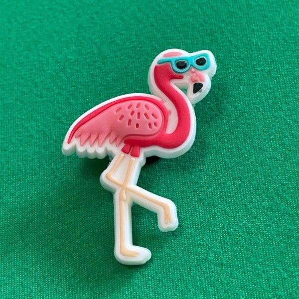 Flamingo with Sunglasses Shoe Charm