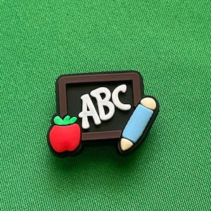 Chalk board shoe charm