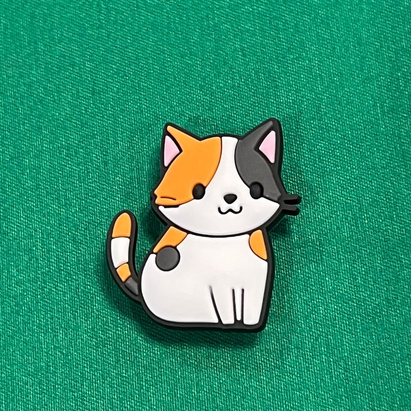 Cute Calico Cat Shoe Charm