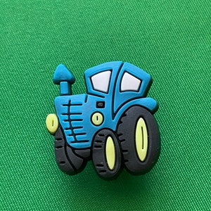 Blue Tractor Shoe Charm Small