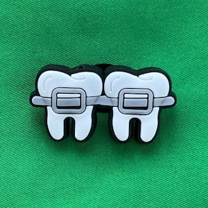 Teeth with Braces Shoe Charm