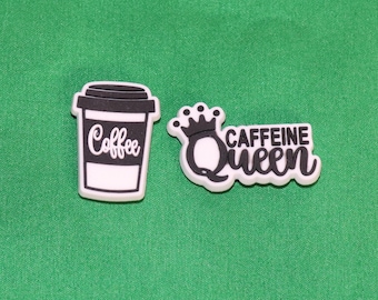 Coffee Caffeine Queen Shoe Charm Set