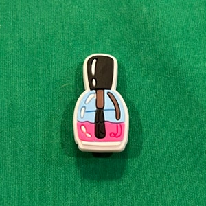 Pink nail polish bottle  Make Up Cosmetic Shoe Charm