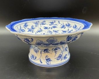 Blue and White Tazzo Bowl