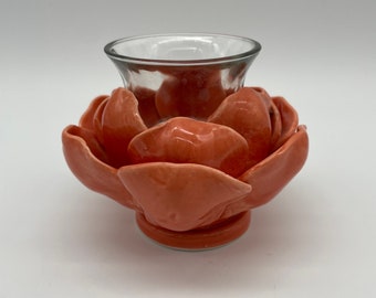 Good Housekeeping Petal Blossom Coral Tea Light