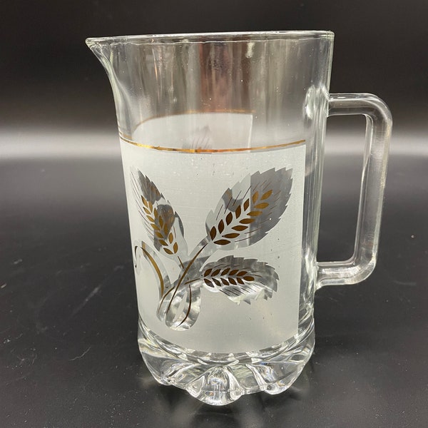 MCM Covetro Golden Wheat Frosted Glass Pitcher