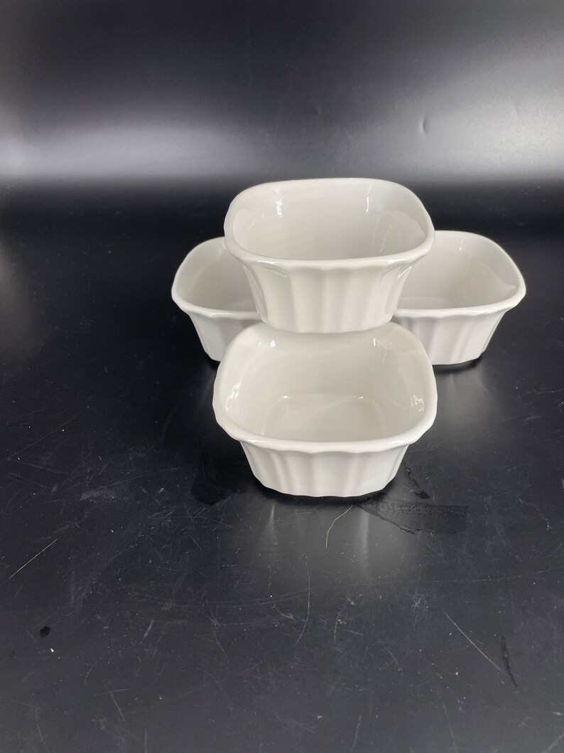 Corningware French White Ramekin Dishes Set of 5 15 Ounces Etsy