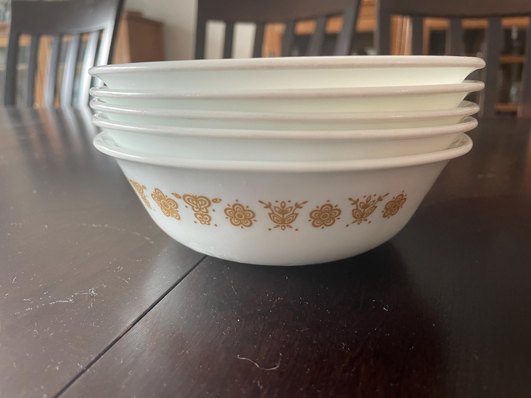 Corning Corelle Butterfly Gold Cereal Soup Salad Bowls Set of 5 - Etsy