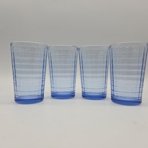 Vintage Blue Juice Glass Set