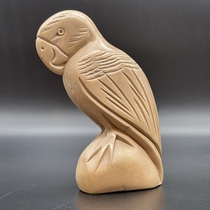 Carved Soapstone Parrot Figure