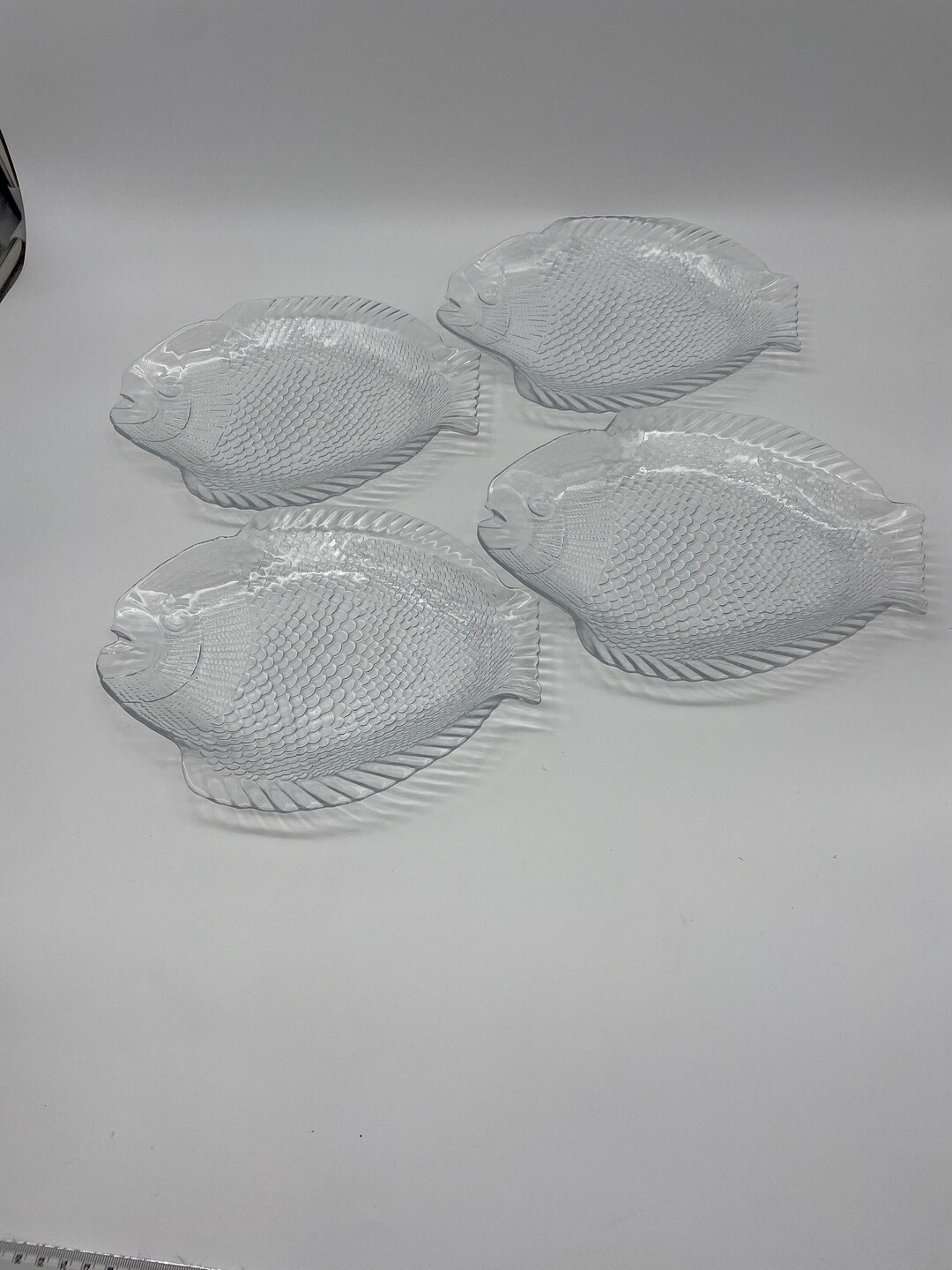 Pasabahce Clear Glass Fish Shaped Oval Plates Set of 4 Etsy