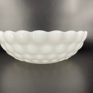 Anchor Hocking Bubble Milk Glass Vegetable Bowl