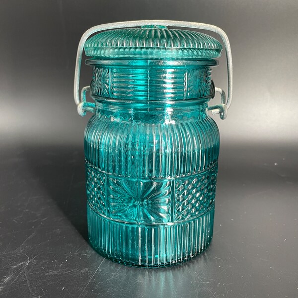 Avon Teal Decorative Mason Jar