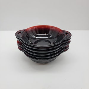 Anchor Hocking Royal Ruby Coronation Berry Bowl Set