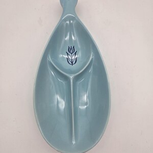 Vintage Mid-Century Cameron Clay Dutch Blue Relish Tray