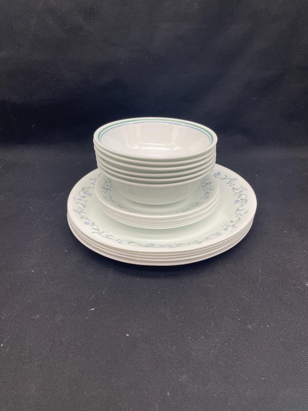 Corelle Livingware Country Cottage Dinner Set (6 Dinner Plates, 6 Bread ...