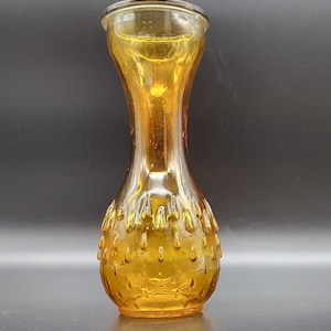 Vintage Amber Glass Vase
