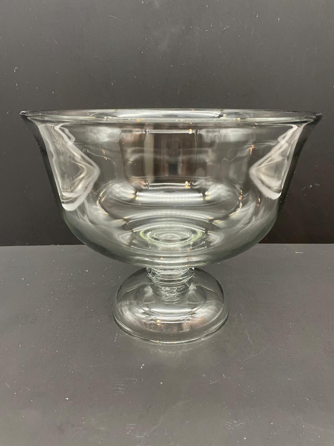 Large Glass Compote Pedestal Bowl - Etsy