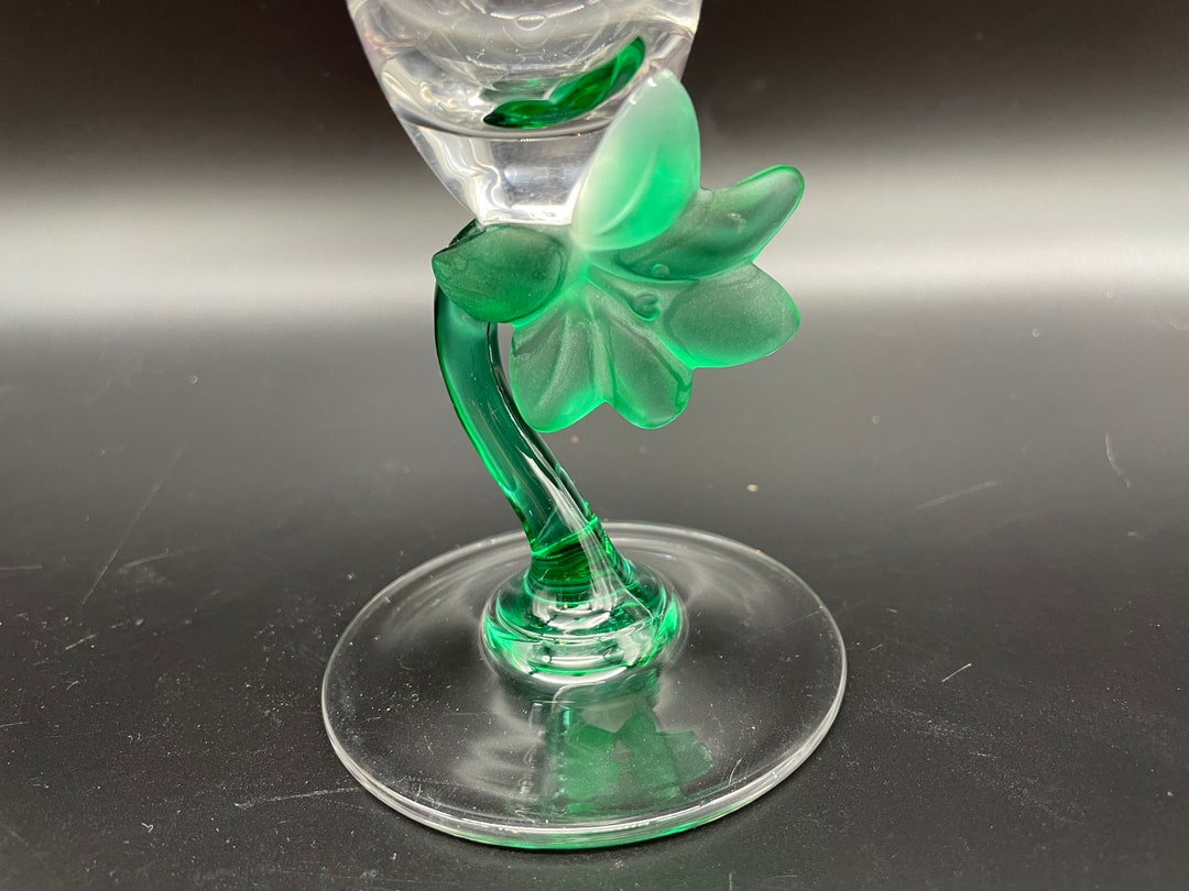 Green Flower Stem Vase Etsy