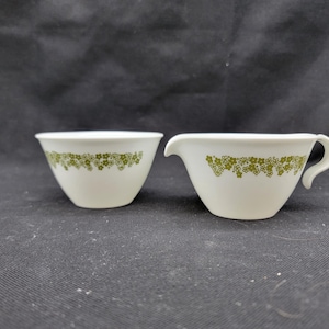 Vintage Corelle Spring Blossom Creamer and Sugar Set