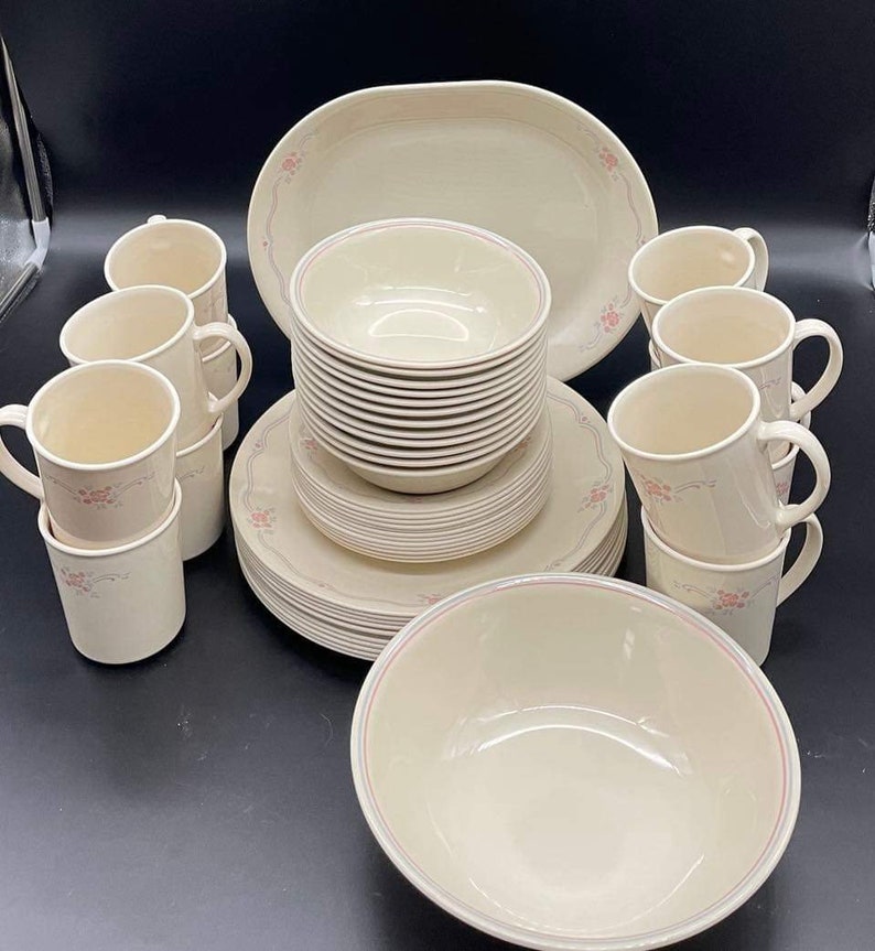 Vintage Corelle english Breakfast Dishes 50 Piece Etsy