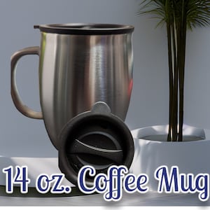 14 oz. coffee mug stainless steel double walled