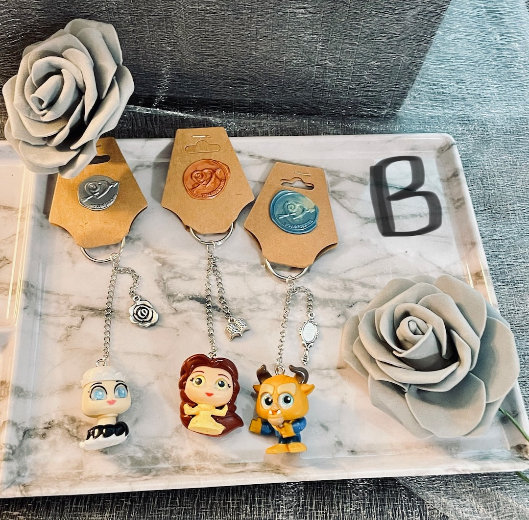Beauty and the Beast Keychains Etsy