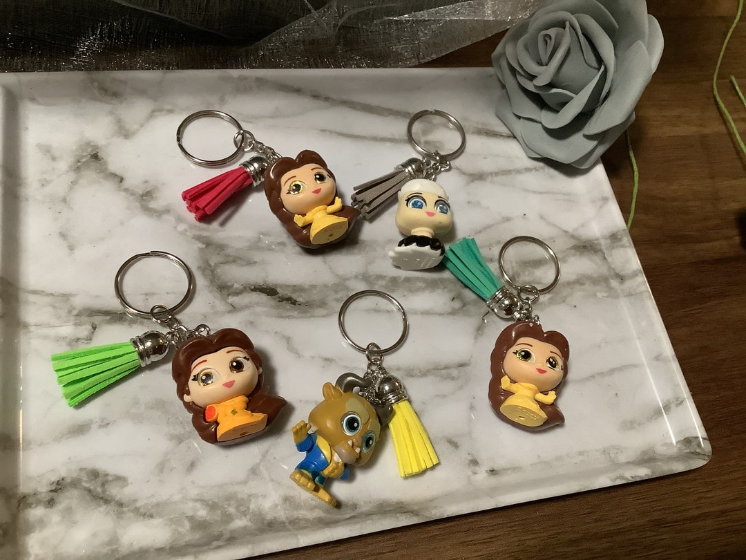Doorable Beauty and the Beast Keychains Etsy
