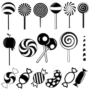 Candy Svg, Candy Svg Bundle, Candy Clipart, Candy Vector, Candy Silhouette, Lollipop,  Sweet Sugar