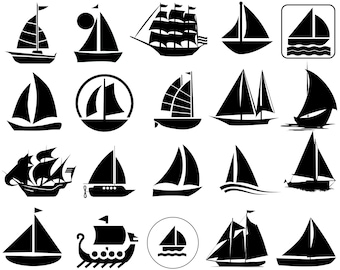 Sailboat Svg, Sailing Svg, Boat Svg, Sailboat Clipart, Sailboat Silhouette, Sailboat Cut Files, Nautical Svg