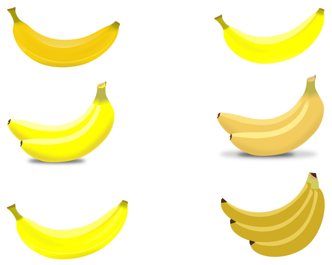 Banana Svg, Banana Clipart, Banana Svg Bundle, Banana Cut File, Banana