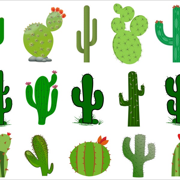 Cactus SVG, Cactus Svg Bundle, Cactus Cut File, Cactus Svg Files for Cricut, Variegated Cactus, Succulent Svg, Cactus Clipart