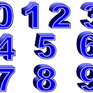 Number Svg, Numbers Svg Bundle, Numbers Clipart, Numbers Vector ...