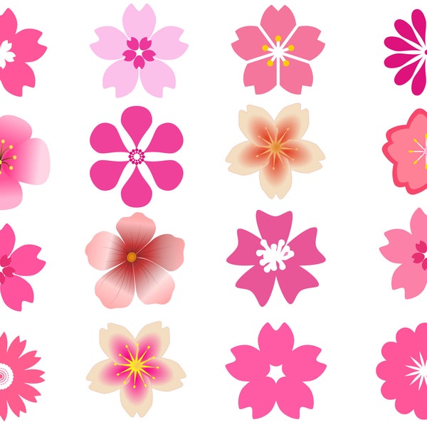 Cherry Blossom Svg, Cherry Blossom Svg Bundle, Cherry Flower Svg, Sakura Svg, Sakura Flower Svg, Flower Svg