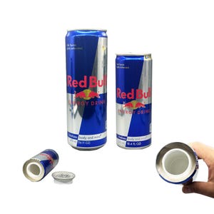 Secret Storage Cans- Red B- (recycled material)