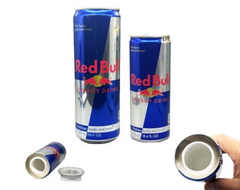 Secret Storage Cans- Red B- (recycled material)