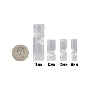 100 Glass Tips- Variety sizes 12mm, 10mm, 8mm ( Cigar and Cigarette tips)