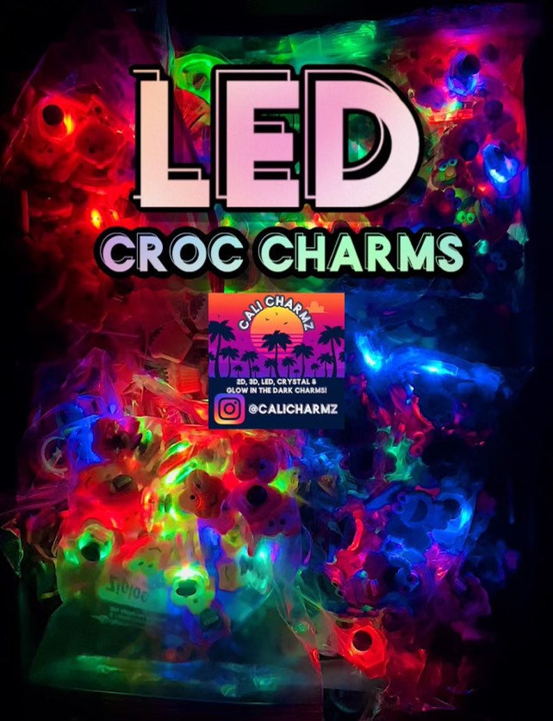 Croc LED Light up Shoe Charms Jibbitz 3 Etsy Australia