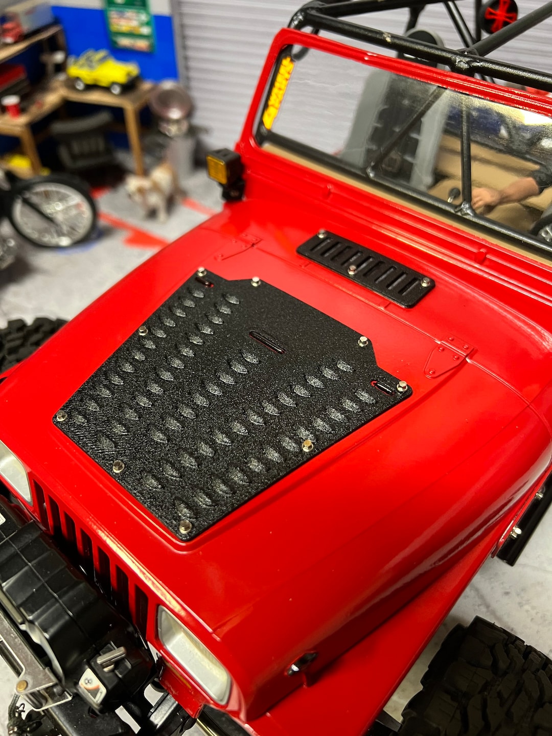 1/10 Tamiya YJ Wrangler Hood Louver and Grill