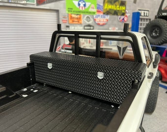 Caja de herramientas cruzada con placa de diamante para Chevy K10 RC4WD