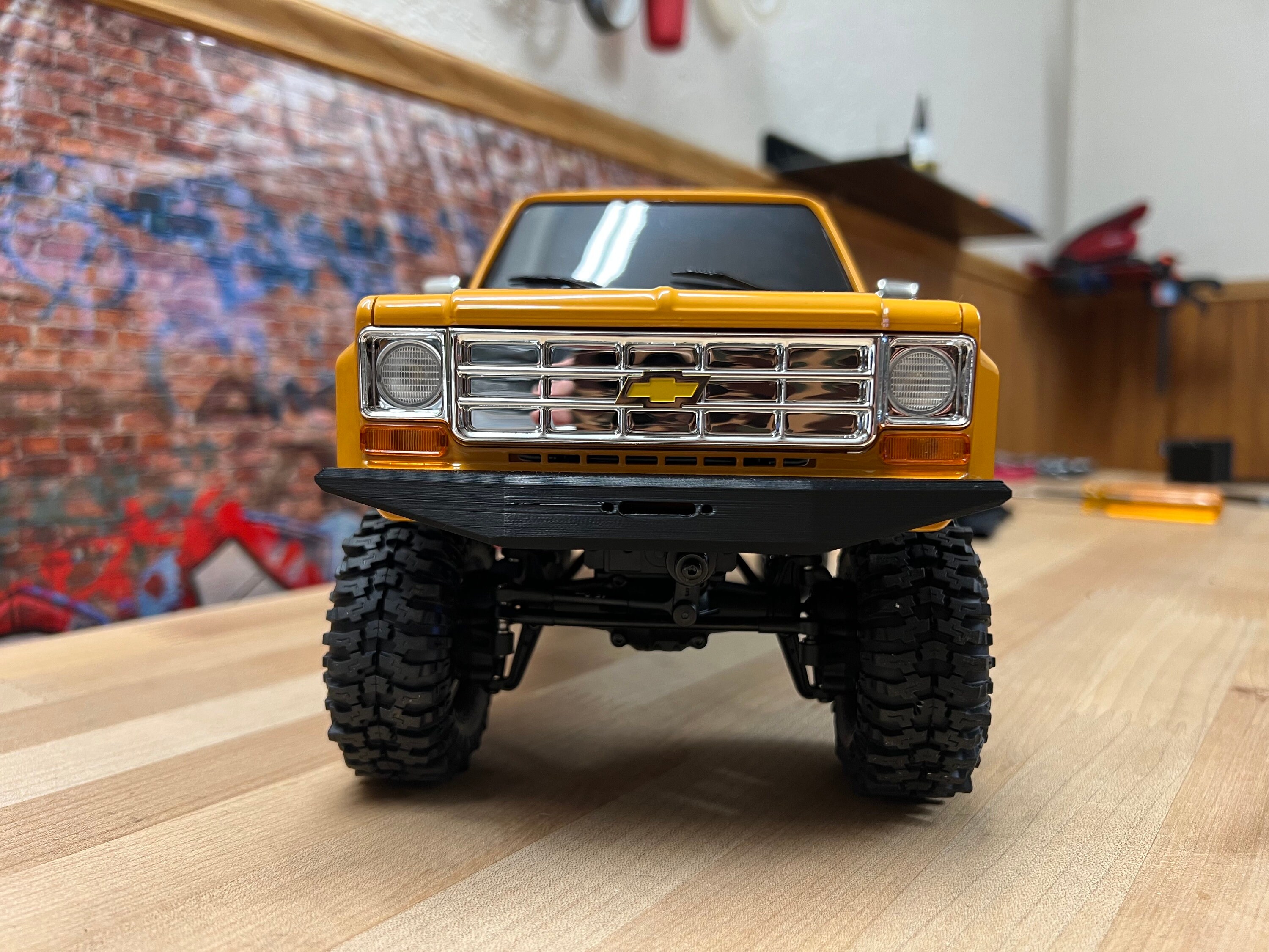 INJORA – pare-chocs avant et arrière en aluminium CNC, pour mise à niveau 1/18 RC Crawler TRX4M Defender (4M-41