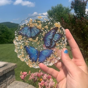 Handmade 10” Large Coaster plate Resin Handmade 10” Large Coaster plate Resin