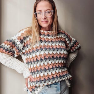 Hearthside Sweater Crochet Pattern | Chunky Crochet Sweater Pattern | Textured Pullover | Modern Heirloom Crochet | PDF Instant Download