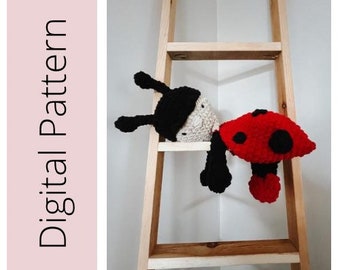 Crochet Ladybug Doll Pattern, Ladybug Doll, Crochet Ladybug Plushie, Crochet Ladybug Lovey,