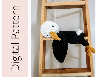 Crochet Bald Eagle Pattern, Bald Eagle Pattern, Crochet Cuddly Toy, Crochet Plushie Pattern, Crochet Lovey Pattern