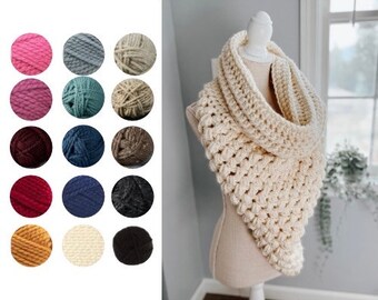 Chunky Crochet Scarf | Chunky Crochet Cowl | Crochet Neck Warmer | Holiday Gift Idea | Warm Knit Scarf